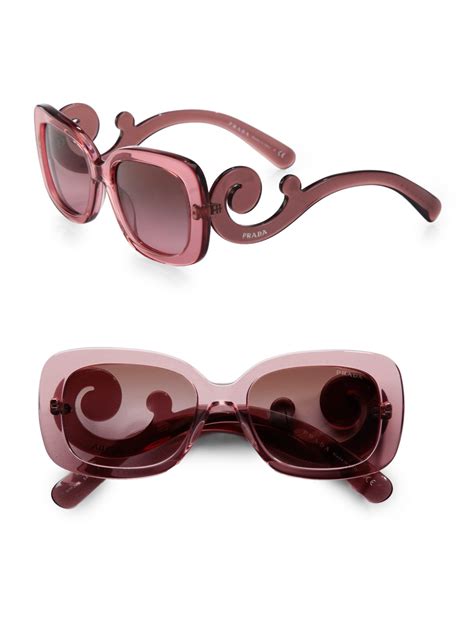 prada sunglasses dixie red pink baroque|Prada baroque sunglasses sale.